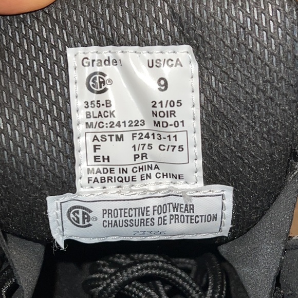 Tiger safety women’s black work boots. US 9. - Picture 6 of 13